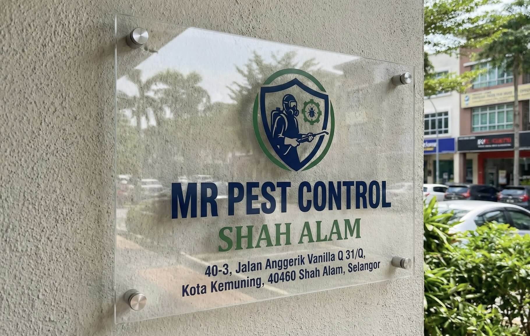 Mr Pest Control Shah Alam office signage in Kota Kemuning