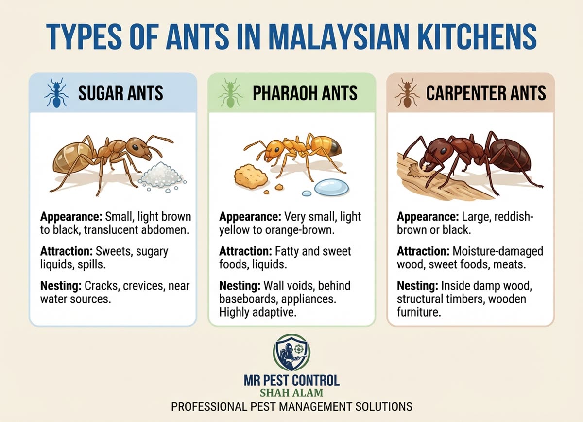 Types of Ants Found in Malaysian Kitchens