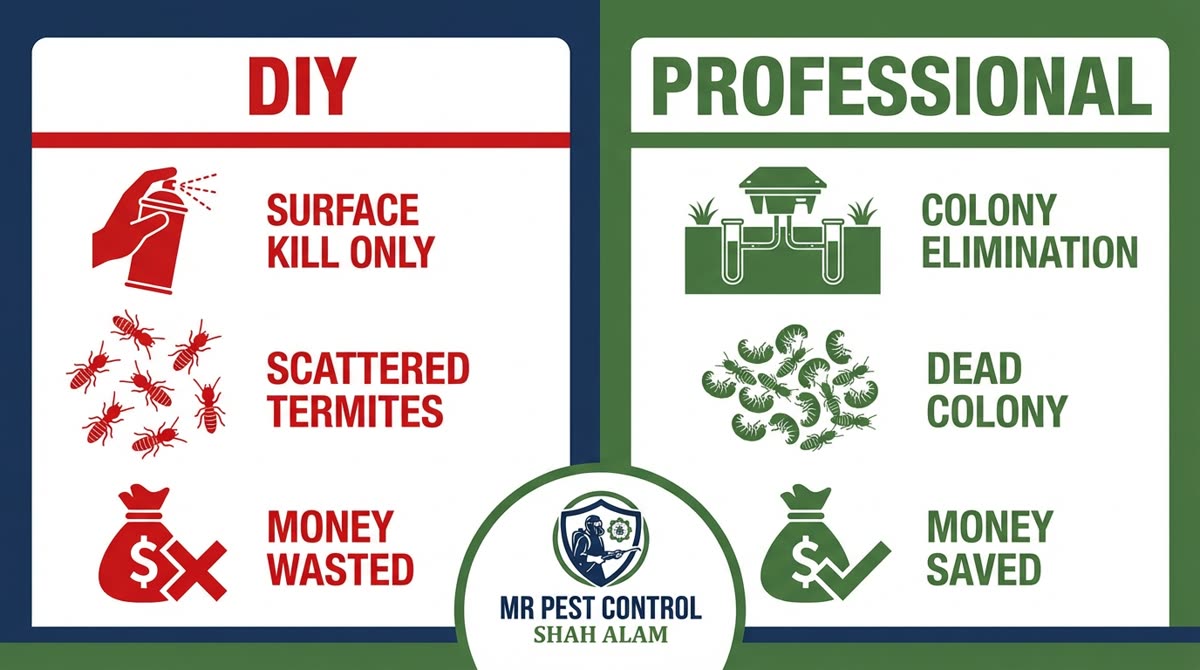 DIY vs Professional Termite Treatment Comparison