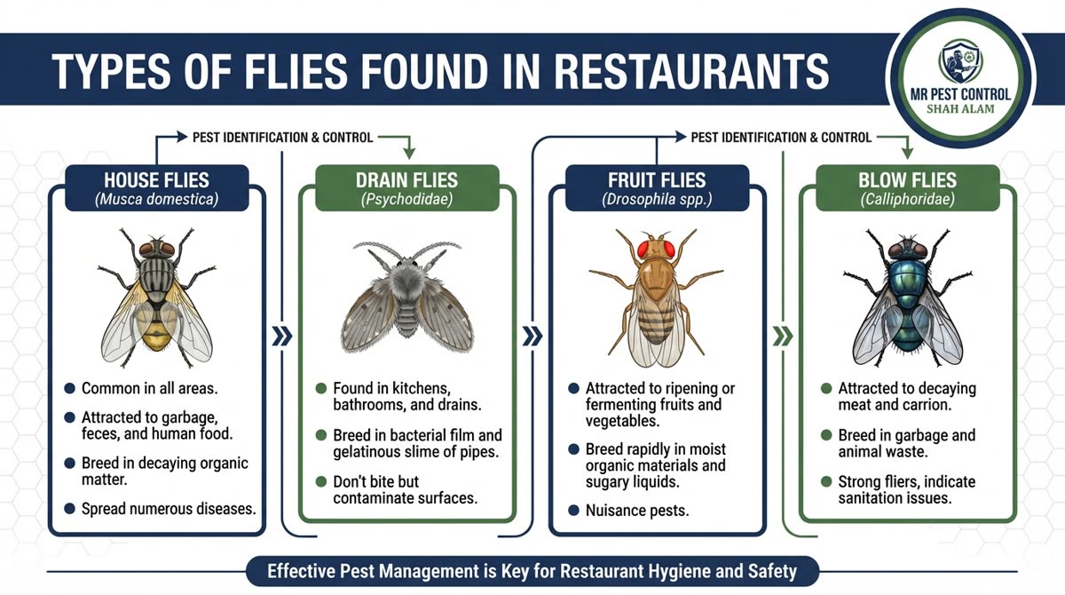 Types of Flies Found in Restaurants