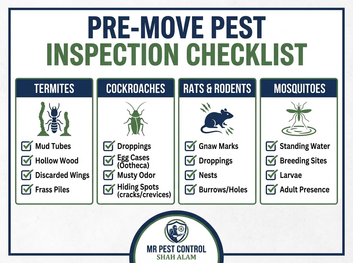 Pre-Move Pest Inspection Checklist