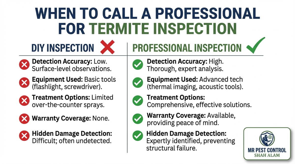 When to Call a Professional - DIY vs Professional Inspection