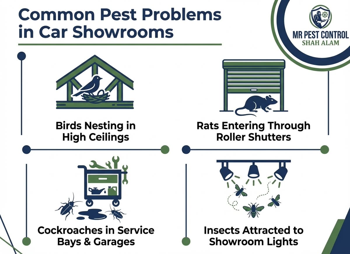 Common Pest Problems in Car Showrooms