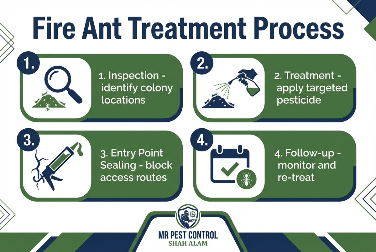 Fire Ant Treatment Process — 4 Step Professional Approach