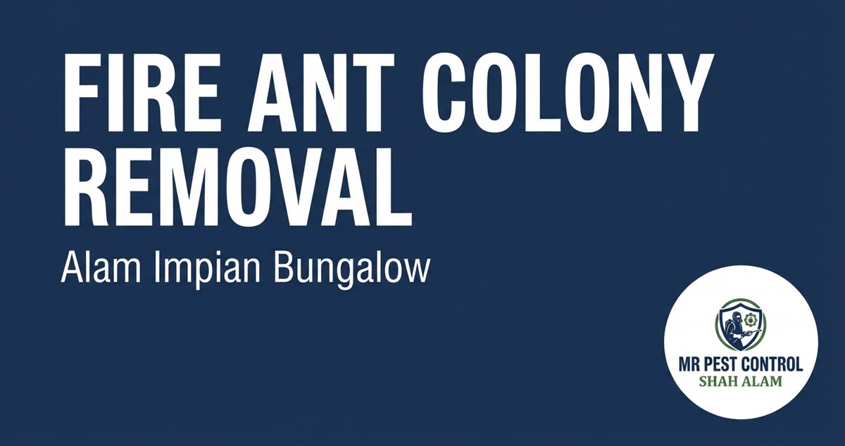 Fire Ant Colony Removal — Bungalow in Alam Impian