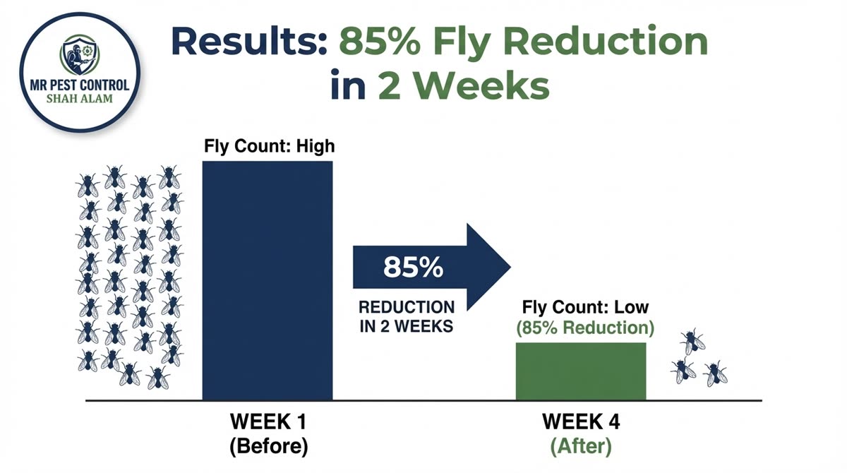 Results: 85% Fly Reduction in 2 Weeks