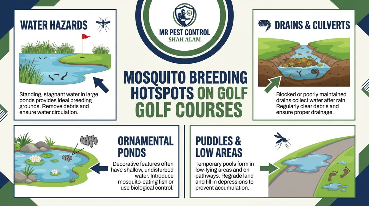 Mosquito Breeding Hotspots on Golf Courses