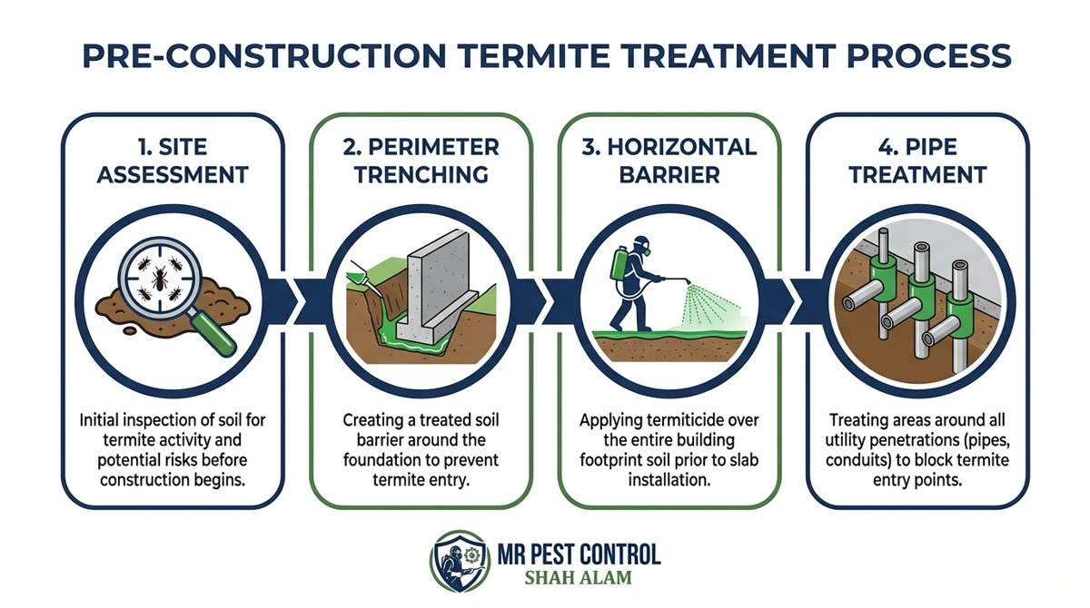 Pre-Construction Termite Soil Treatment Process